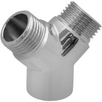 Тройник сантехнический MPF 1/2" хромированный Y-образный внутренняя-наружная-наружная резьба (хром) ИС.072746