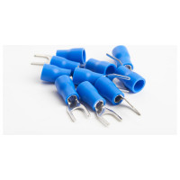 Вилочный изолированный наконечник STEKKER LD404-254 2,5-4, синий, 10 шт, 39372