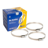 Хомут KRAFT 80-100 мм, нержавеющая сталь, уп. 25 шт. KT 880412