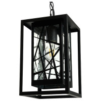 Садово-парковый светильник FERON серии «Ницца», PL642 60W, E27, IP44, черный, 4-х гранник 11648