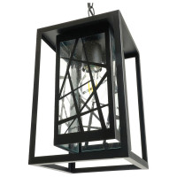 Садово-парковый светильник FERON серии «Ницца», PL642 60W, E27, IP44, черный, 4-х гранник 11648