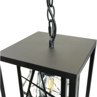 Садово-парковый светильник FERON серии «Ницца», PL642 60W, E27, IP44, черный, 4-х гранник 11648