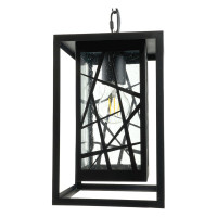 Садово-парковый светильник FERON серии «Ницца», PL642 60W, E27, IP44, черный, 4-х гранник 11648