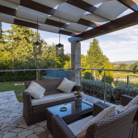 Садово-парковый светильник FERON серии «Ницца», PL642 60W, E27, IP44, черный, 4-х гранник 11648