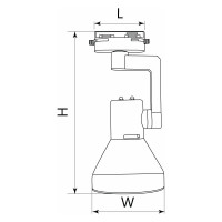 Трековый однофазный светильник на шинопровод FERON E27, AL193, 50W, 230V, черный 41598