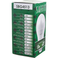 Светодиодная лампа SAFFIT SBG4513, G45 шар, 13W 230V E27 4000К, 1070Lm 55161