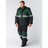 Зимний костюм ФАКЕЛ Профи-Норд черный/зеленый, размер 52-54, рост 170-176 87472508.007