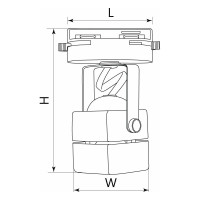 Трековый однофазный светильник на шинопровод FERON GU10, AL190, 50W, 230V, черный 41590