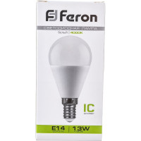 Светодиодная лампа FERON LB-950, G45 шар малый, 13W 230V E14 4000К, 1105Lm 38102