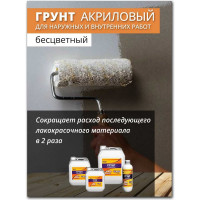 Акриловая грунтовка для наружных и внутренних работ White House 3 кг 15561