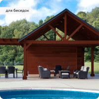 Водоотталкивающая пропитка Elcon Bio Lasure для защиты дерева до 15 лет, антисептик для внутренних и наружных работ (тик; 0.9 л) 00-00461936