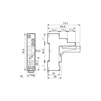 Розетка Finder для реле 40.31 и модуля 99.02/86.30, с разд-ми конт., с пластиковым фикс 9503SPA