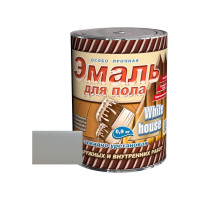 Алкидно-уретановая эмаль для пола White House (мокрый асфальт; 0.9 кг) 15326