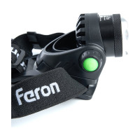 Налобный фонарь FERON ZOOM с аккумулятором TH2305 5W 2x18650 IP44 пластик-алюминий 41709