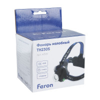 Налобный фонарь FERON ZOOM с аккумулятором TH2305 5W 2x18650 IP44 пластик-алюминий 41709