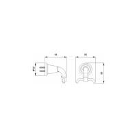 Настенный двойной крючок Potato P7205-2