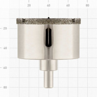 Коронка алмазная с центрирующим сверлом по керамике и керамограниту (68х70 мм) ТРИГГЕР 78068 тов-202717