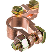 Клеммы General Technologies АКБ под планку 2 шт "+" "-" Тип EURO /цинковый сплав/ GT-M060012