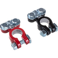 Клеммы General Technologies АКБ под планку 2 шт "+" "-" Тип EURO /свинец/ GT-M040014