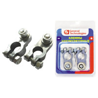 Клеммы для АКБ General Technologies комплект 2 шт."+" "-" Тип EURO болт с гайкой GT-BT06
