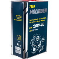 Полусинтетическое моторное масло MANNOL MOLIBDEN 10W40 Metal, 4 л 1121M