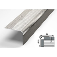 Порог угловой алюминиевый декоративный( 54х41,8 мм, 1,35 м, Дуб арктик) ЛУКА УТ000005783