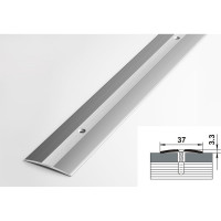 Порог прямой алюминиевый (37 мм, 1,35 м, Без покрытия) ЛУКА 00000002208