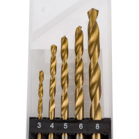 Набор сверл по металлу (5 шт; 3, 4, 5, 6, 8 мм; HSS) ULTIMA 113012