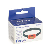 Налобный фонарь FERON ЭКОНОМ на батарейках TH2307 3xAAA 2W COB IP44 пластик 41711