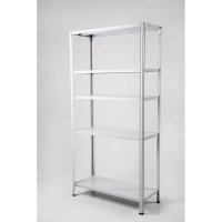 Стеллаж ООО ФУРАМА СТФЛ 1800x1000x400 мм, 5 полок, серый СТФЛ181040-5