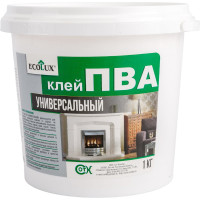Универсальный клей ПВА ECOLUX 1 кг 4607133681302