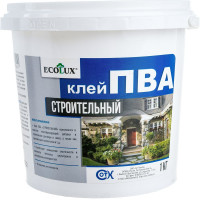 Строительный клей ПВА ECOLUX 1 кг 4607133681241