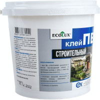 Строительный клей ПВА ECOLUX 1 кг 4607133681241
