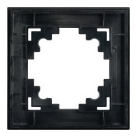 1-местная рамка STEKKER GFR00-7001-05, серия Катрин, стеклянная, черный 39518