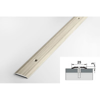 Порог прямой алюминиевый декоративный (25 мм, 1,8 м, Клен беленый) ЛУКА 00000001732