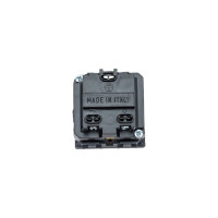 Электрическая розетка DKC с заземлением, со шторками, черная, 2 модуля 77482N 24564