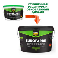 Влагостойкая водно-дисперсионная краска MASTERFARBE Eurofarbe (белая; 14 кг) 4631159427422