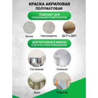 Водно-дисперсионная краска для потолков в сухих помещениях MASTERFARBE (супербелая; 14 кг) 4631159427484