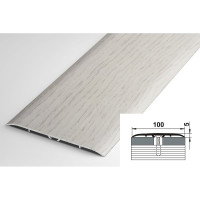 Порог прямой алюминиевый декоративный (100 мм, 0,9 м, Дуб арктик) ЛУКА УТ000003274