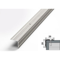 Порог угловой алюминиевый декоративный (20х20 мм, 1,8 м, Дуб арктик) ЛУКА УТ000002745