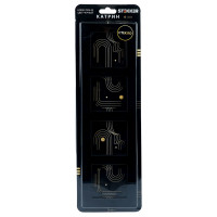 4-местная горизонтальная стеклянная рамка STEKKER GFR00-7004-05, серия Катрин черный 39521