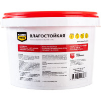 Водно-дисперсионная краска для помещений с повышенной влажностью MASTERFARBE (влагостойкая; белая; 3 кг) 4631159427538