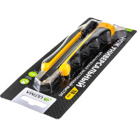 Нож ULTIMA 18 мм, автоматическая фиксация, доп. выступ, черное лезвие Sk5, 119052