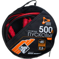 Пусковые провода Nova Bright fusion 500А морозостойкие, в сумке, 2.5 м 46777