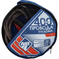 Пусковые провода Nova Bright 400А с прозрачной изоляцией, в сумке, 2.5 м 37661