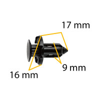 Автокрепеж для Acura Chrysler Honda Lexus Mitsubishi Toyota 10 шт TQ696D09, MR200300 КрепАвто 0832