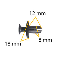 Автокрепеж для Hyundai Kia Mazda 10 шт 8659028000, MB45556143, B09251833 КрепАвто 0764