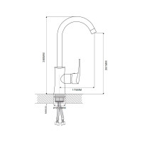 Смеситель для кухни Ekko с гайкой E40056