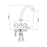 Смеситель для кухни Ekko E41020-2