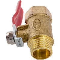 Шаровой кран Pegas pneumatic латунный, резьба внутренняя наружная 1/4 FXM 4406